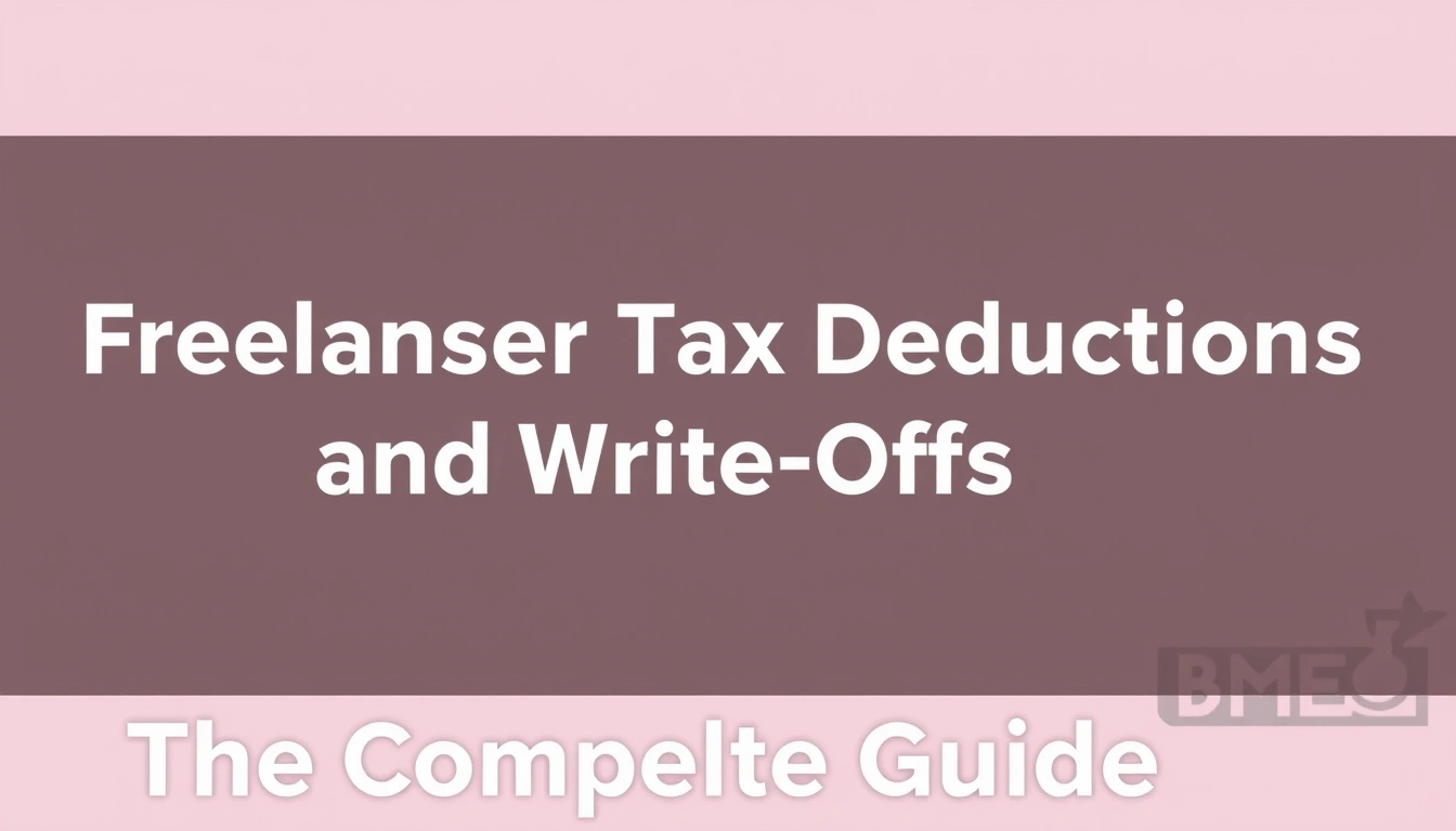 Freelancer tax deductions and write-offs — The Complete Guide