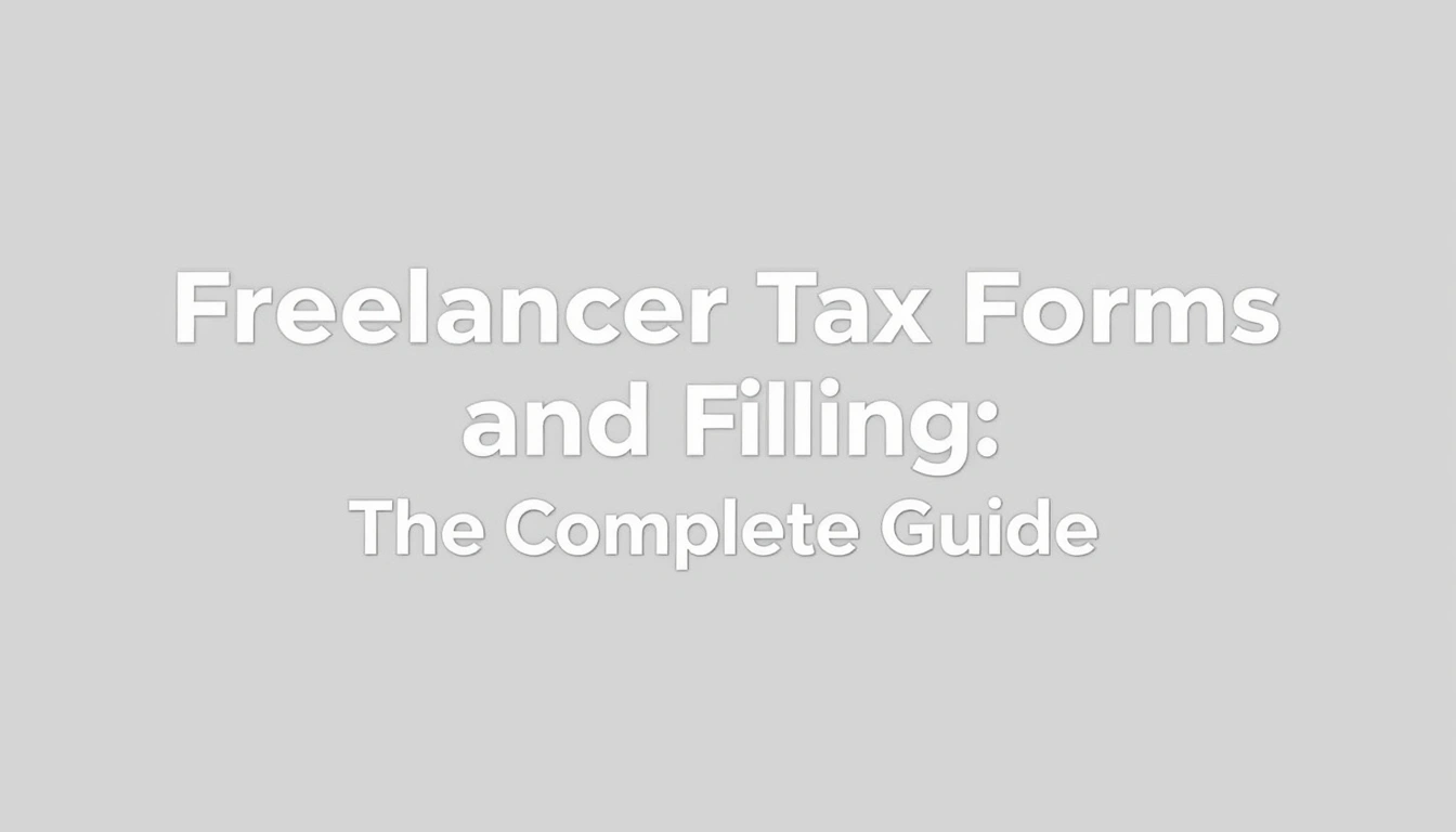 Freelancer tax forms and filing — The Complete Guide