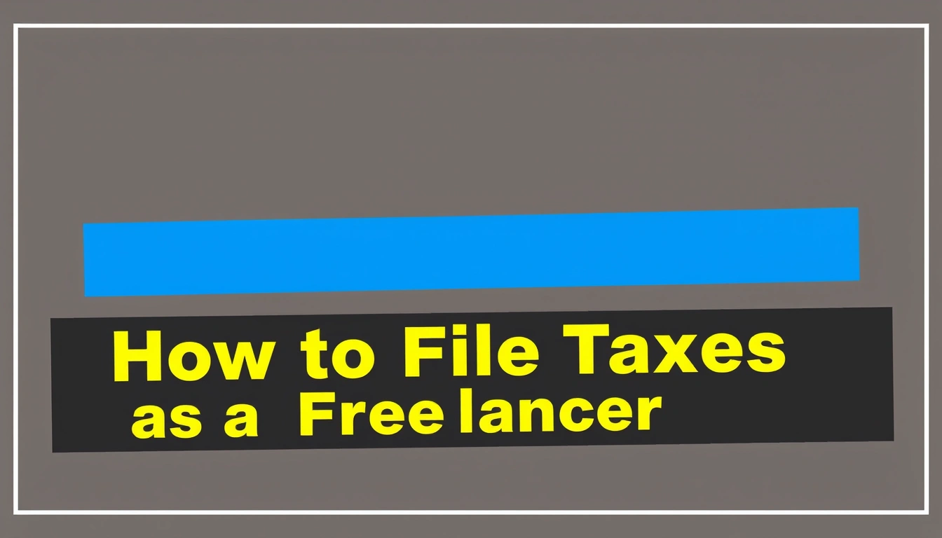 How to File Taxes as a Freelancer for the First Time