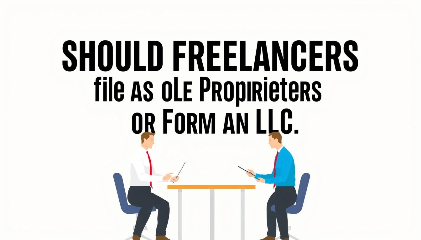 Should Freelancers File as Sole Proprietors or Form an LLC? Should Freelancers File as Sole Proprietors or Form an LLC?